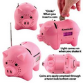 AM/FM Clock Radio Piggy Bank w/ "Oink" Sound